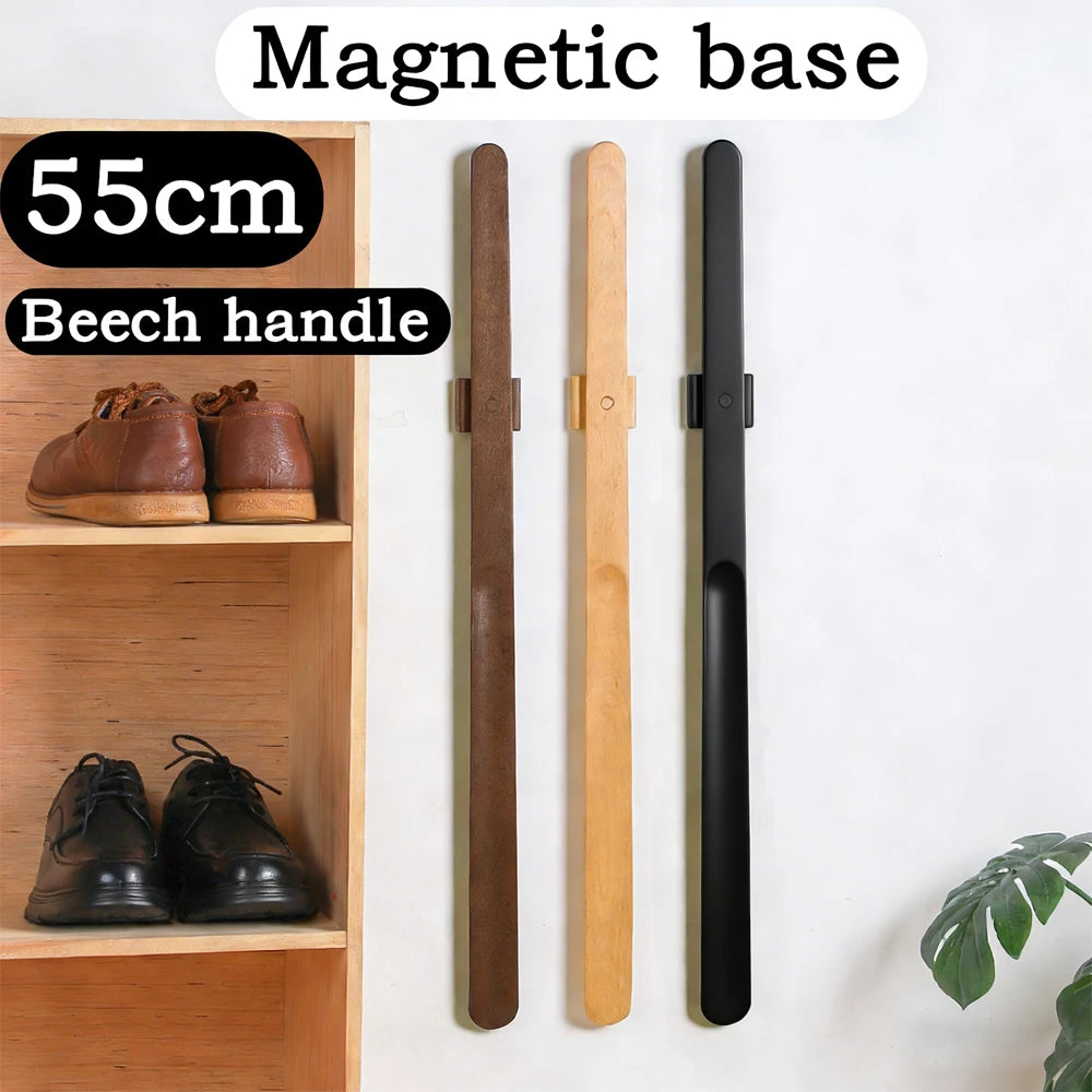 55 cm lang, massief beukenhout, magnetische basis