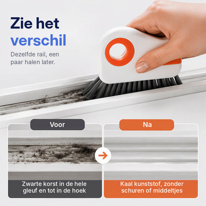 Voor en na op dezelfde rail: zwarte korst tegenover kaal kunststof