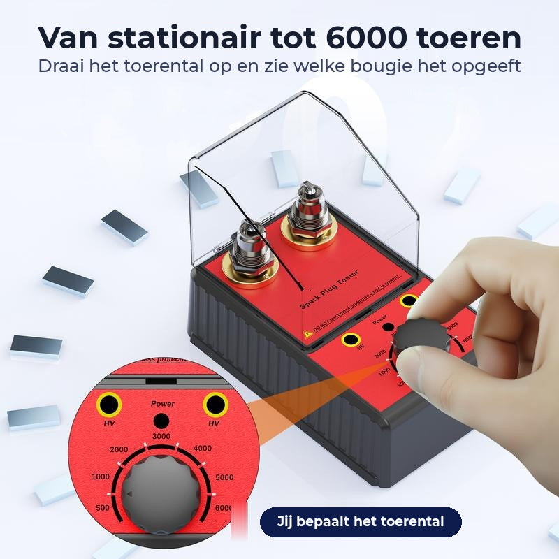 Hand op de draaiknop van de Ignivo: van stationair tot 6000 toeren