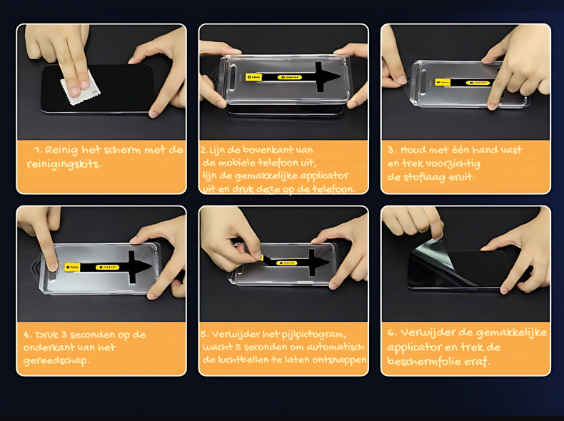 UltraGlas Protector™ - In 10 Seconden Klaar, Perfecte Installatie