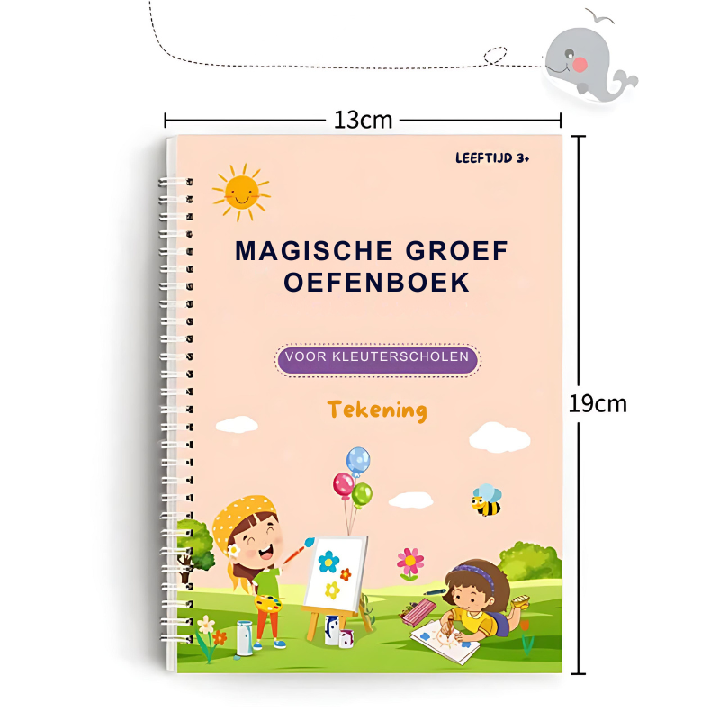 4-in-1 Magic Schrijfboeken Set - Maak oefenen leuker en effectiever voor je kind