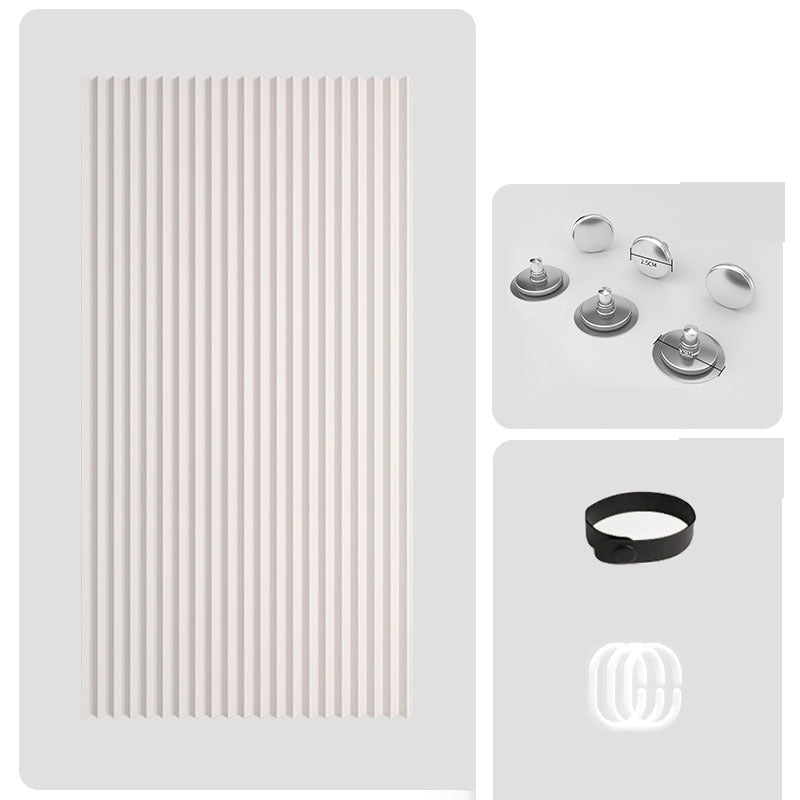 Cova vouwgordijn beige met magneetsluitingen, opbindband en ringen
