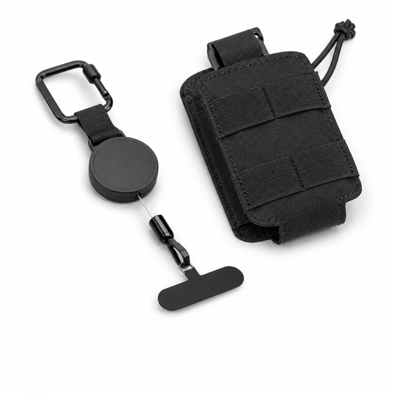 Belay pro kit - reel, koord, karabijn en tactische etui op wit