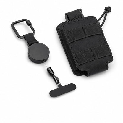 Belay pro kit - reel, koord, karabijn en tactische etui op wit