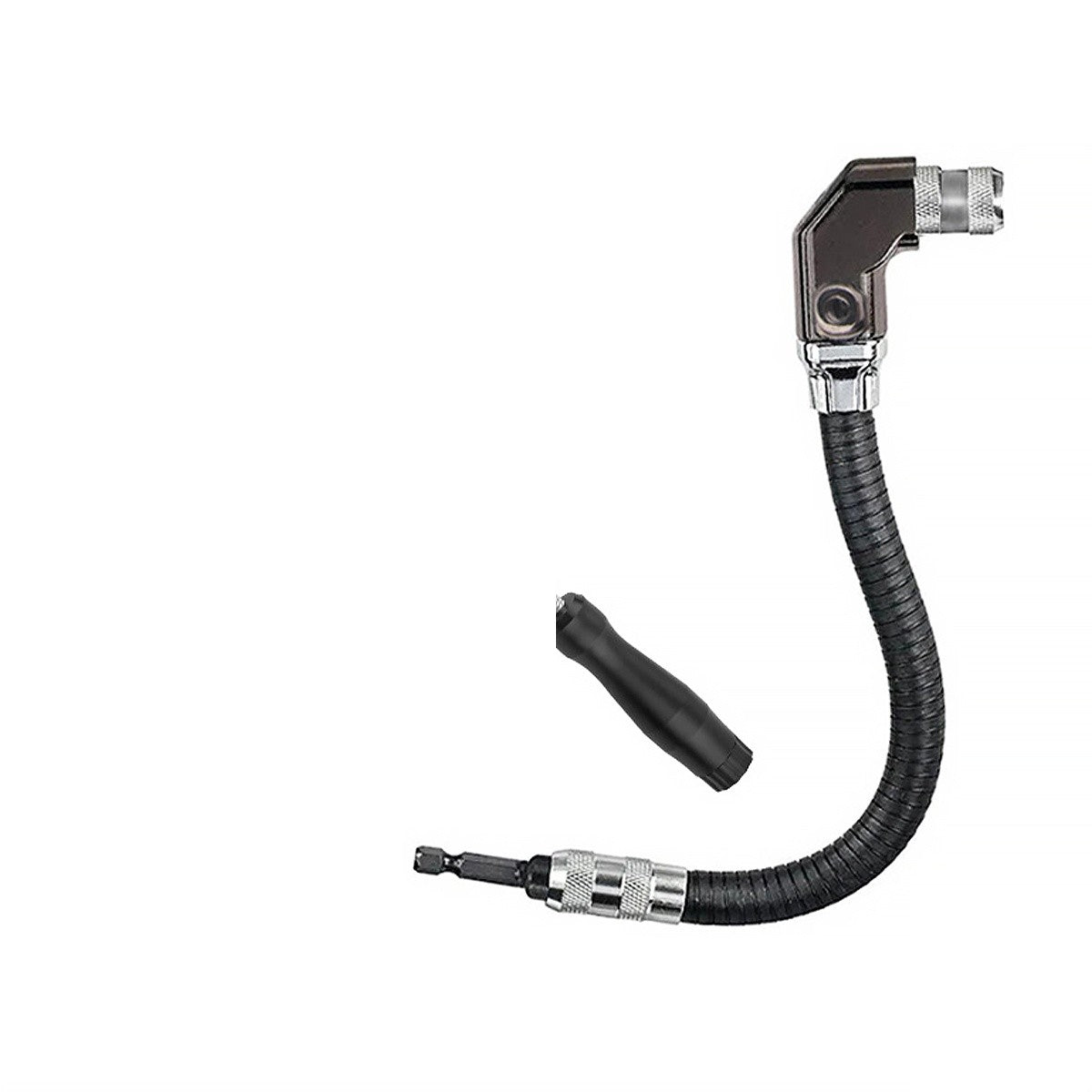 Crux haakse boormachine-adapter met hulphandgreep, volledige lengte op wit