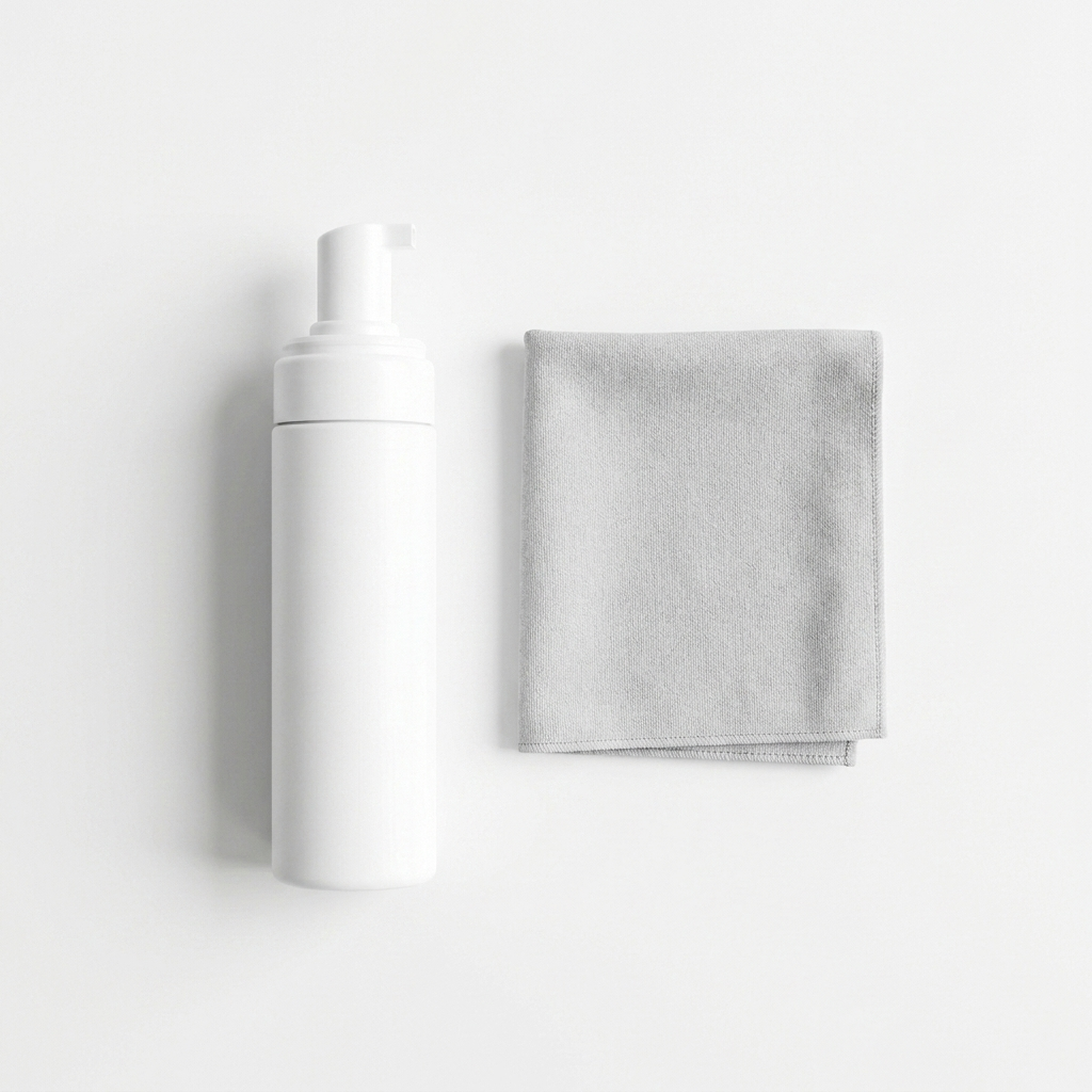 Wat zit erin: fles Aeris en gratis microvezeldoek