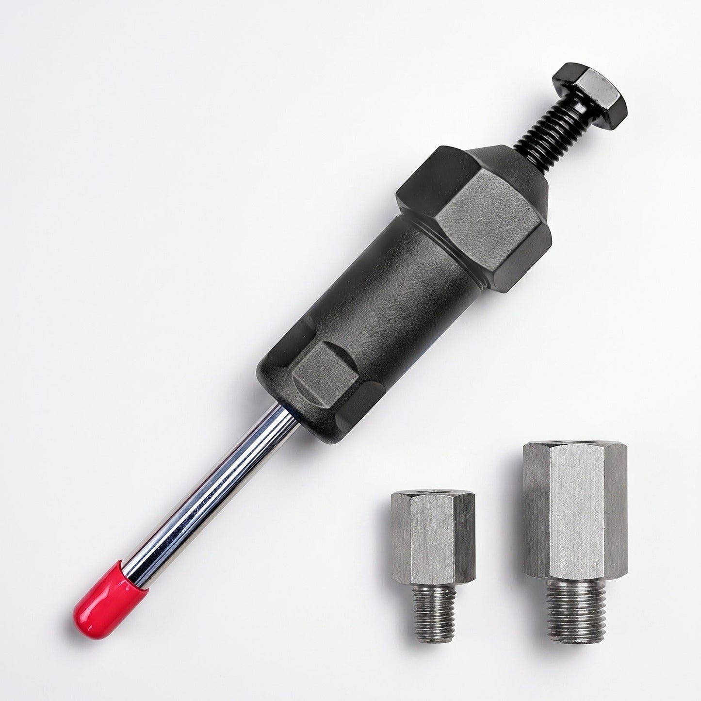 Wat zit erin bij de lange staaf: Kravo plus M6- en M8-adapter
