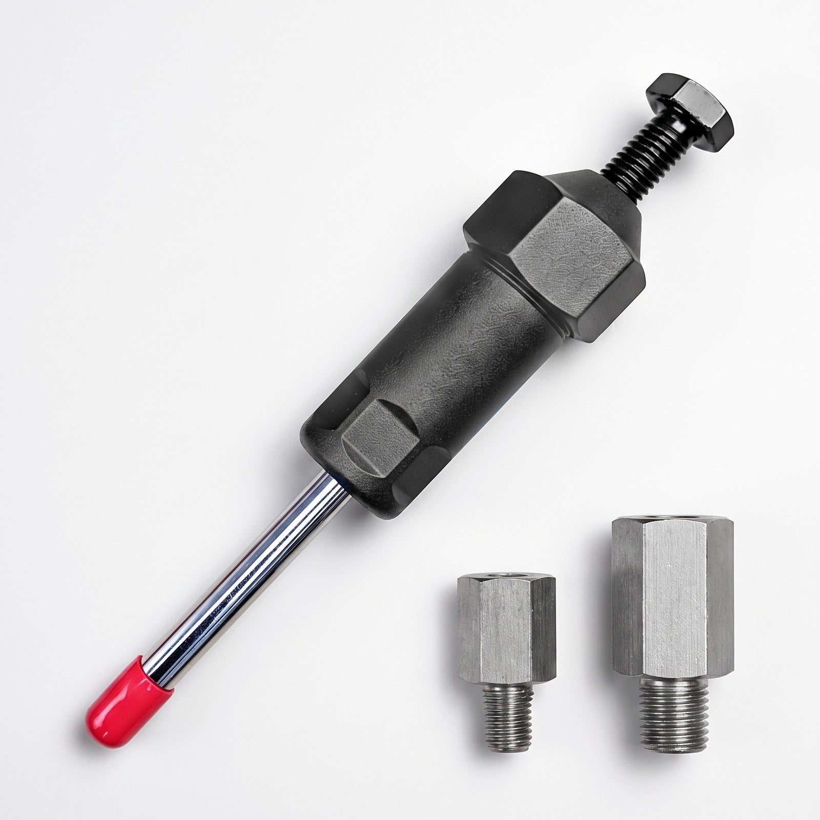 Wat zit erin bij de lange staaf: Kravo plus M6- en M8-adapter