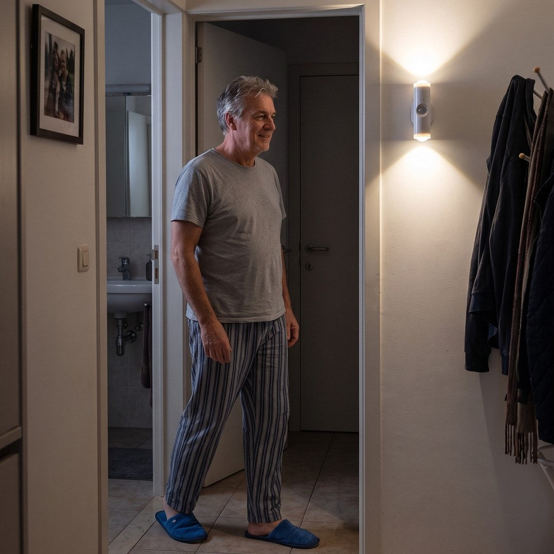 's Nachts op weg naar de wc: de lamp in de gang gaat vanzelf aan